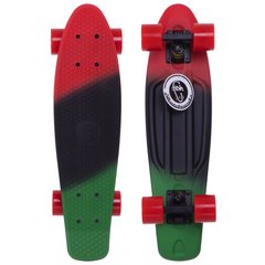 Пенни борд Penny Board круизер пластиковый 22" FISH COLOR SK-402-12 красный-черный-зеленый