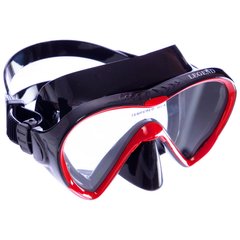 Плавательная маска для снорклинга M148-SIL, Черно-красный