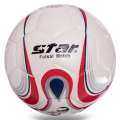 Мяч для футзала №4 Клееный-PU STAR JMU1635-1, Бело-красный