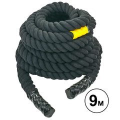 Канат для кроссфита Combat Battle Rope Zelart R-6228-9 9м черный