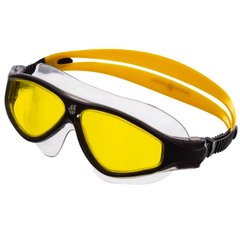 Очки-маска для плавания MadWave FLAME M046102, Черно-желтый