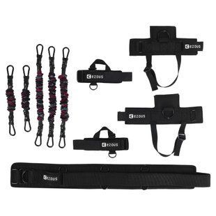 Тренировочная система для скоростных и силовых тренировок EZOUS BOXING RESISTANCE BANDS Q-02 черный