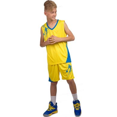 Детская форма баскетбольная Lingo Pace Желто-голубой LD-8081T, 125-135 см
