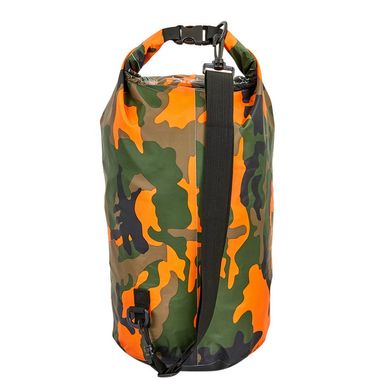 Гермомешок туристический Waterproof Bag 15л TY-6878-15, Оранжевый камуфляж