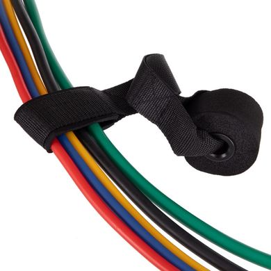 Эспандер многофункциональный для фитнеса 5 жгутов Resistance Band Zelart ET-510 в чехле цвета в ассортименте