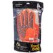 Перчатки футбольные с защитными вставками на пальцы оранжевые FB-888, 10