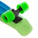 Скейтборд пластиковый Penny RUBBER SOFT FISH 56 см полосатая дека SK-412-1, Синий