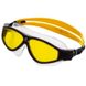 Очки-маска для плавания MadWave FLAME M046102, Черно-желтый