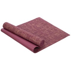 Коврик для йоги льняной каучуковый Yoga mat Zelart FI-2441 цвет бордовый