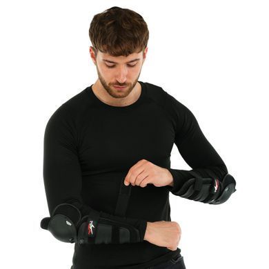 Комплект мотозащиты наколенники и налокотники PRO BIKER HX-P01 черный