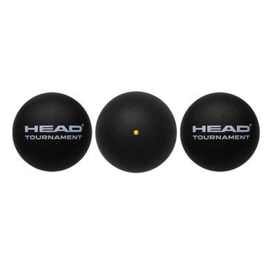 Набір м'ячів для сквошу HEAD Tournament 287336 3шт чорний