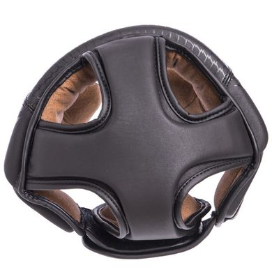 Шлем боксерский в мексиканском стиле кожаный черный VELO VL-2225