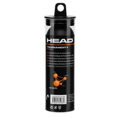 Набір м'ячів для сквошу HEAD Tournament 287336 3шт чорний