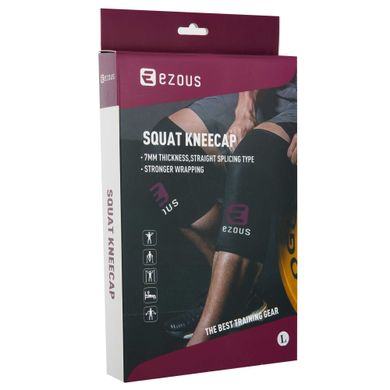 Наколенники для приседаний со штангой SQUAT KNEECAP EZOUS A-01 размер S цвет черный