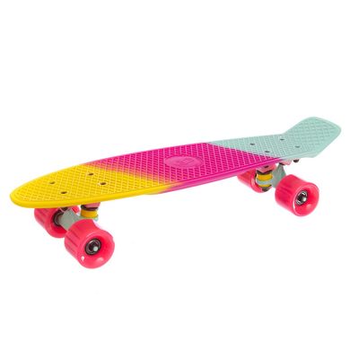 Скейт Penny RUBBER SOFT FISH 56 см полосатый SK-412-10, Розовый