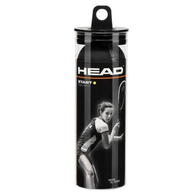 Набір м'ячів для сквошу HEAD Tournament 287336 3шт чорний