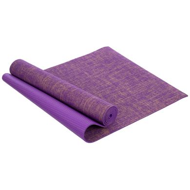 Коврик для йоги льняной каучуковый Yoga mat Zelart FI-2441 цвет бордовый