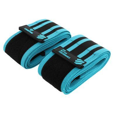 Коленные бинты для приседаний KNEE WRAPS LiveUp LP8724 цвет синий-черный