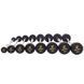 Штанга нерозбірна з фіксованою вагою вигнута гумова Zelart Rubber Coated Barbell TA-2687-20 довжина-95см 20кг чорний