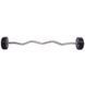 Штанга нерозбірна з фіксованою вагою вигнута гумова Zelart Rubber Coated Barbell TA-2687-20 довжина-95см 20кг чорний