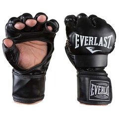 Перчатки для смешанных единоборств Everlast черные EVDX364, L