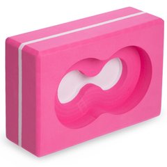 Йога-блок с отверстием ( кирпич для растяжки) Record FI-5163, Розовый