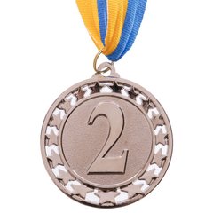 Награда медали спортивные с лентой STROKE d=65 мм C-4330, 2 место (серебро)