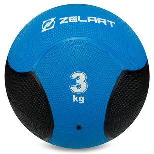 Медбол мяч медицинский Medicine Ball Zelart FI-5121-3 3кг красный-черный