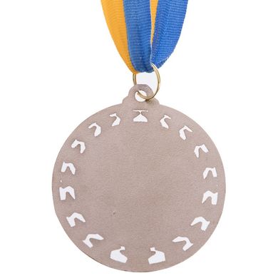 Награда медали спортивные с лентой (1 шт) STROKE d=65 мм C-4330, 2 место (серебро)