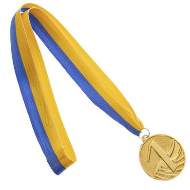 Медаль спортивная с лентой d=5 см C-4868 , 1 место (золото)