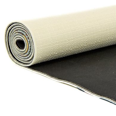 Йога коврик льняной (Yoga mat) двухслойный 3мм Record FI-7156-3, Бежевый