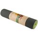 Килимок для йоги та фітнесу TPE 2 шари 6мм темно-зелений-салатовий 5415-2GBR