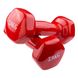Гантели виниловые для фитнеса 2 шт по 2 кг 80022-V2, Красный