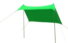 Тент от дождя и солнца GreenCamp с "якорными сумками" зеленый GC1046