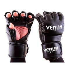 Перчатки для единоборств ММА Venum Flex черные VM364, S