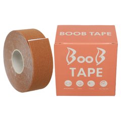 Кинезио тейп для тейпирования груди Kinesio tape BOOB Zelart BC-1093-2_5 размер 2,5смх5м бежевый