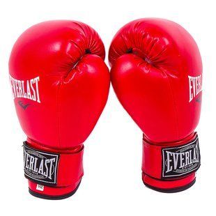 Боксерские перчатки спарринговые Everlast искусственная кожа 6 oz красные EVDX380-6R