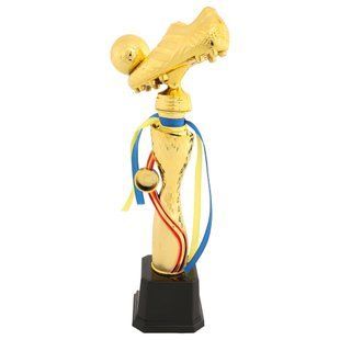 Фигура наградная спортивная Zelart Бутса с мячом JZ2412C высота 35см золото