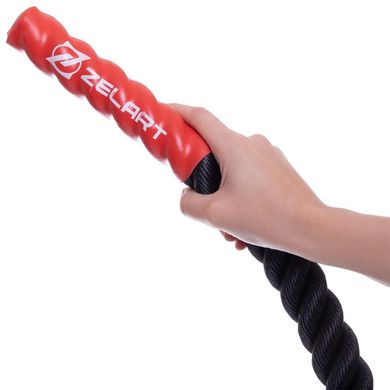 Канат для кроссфита Combat Battle Rope Zelart FI-2597-12 12м черный