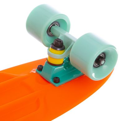 Скейтборд Пенни RUBBER SOFT FISH 56 см полосатый SK-412-3, Оранжевый