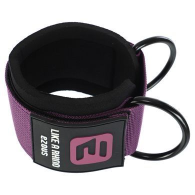 Лямка для ніг TRAINING ANKLE STRAPS 3.0 EZOUS H-04 1шт чорний-фіолетовий