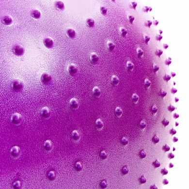 Мяч надувной для фитнеса полумассажный 2в1 75см Zelart FI-4437-75, Фиолетовый