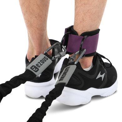 Лямка для ніг TRAINING ANKLE STRAPS 3.0 EZOUS H-04 1шт чорний-фіолетовий