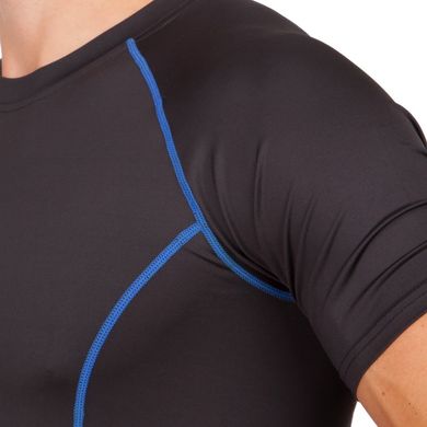 Комплект компрессионный футболка шорты мужской черно-синий LD-1102-LD-1501, XXL