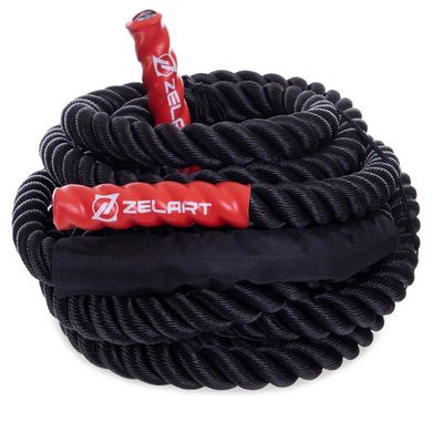 Канат для кроссфита Combat Battle Rope Zelart FI-2597-12 12м черный