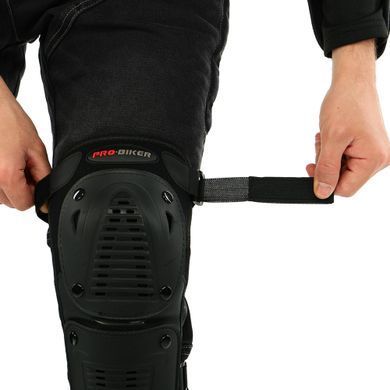 Комплект мотозащиты наколенники и налокотники Pro Biker P-09 черный