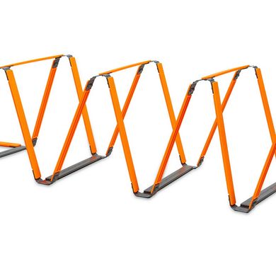 Координационная лестница дорожка с барьерами 5,5м (10 перекладин) FB-0502, Оранжевый