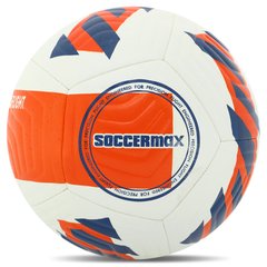 Мяч футбольный HYBRID SOCCERMAX FB-4367 цвет белый-оранжевый