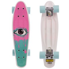 Пенни борд Penny Board круизер пластиковый 22" Zelart HB-13-2 розовый-бирюза