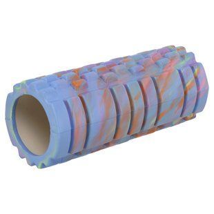 Роллер массажный цилиндр (ролик мфр) 33см Grid Combi Roller Zelart FI-4940 цвет синий